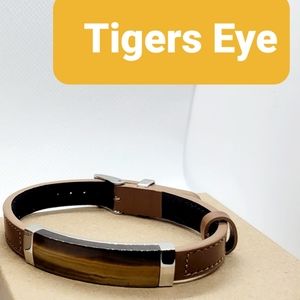 Tiger eye Genuine Leather Watch band Bracelet